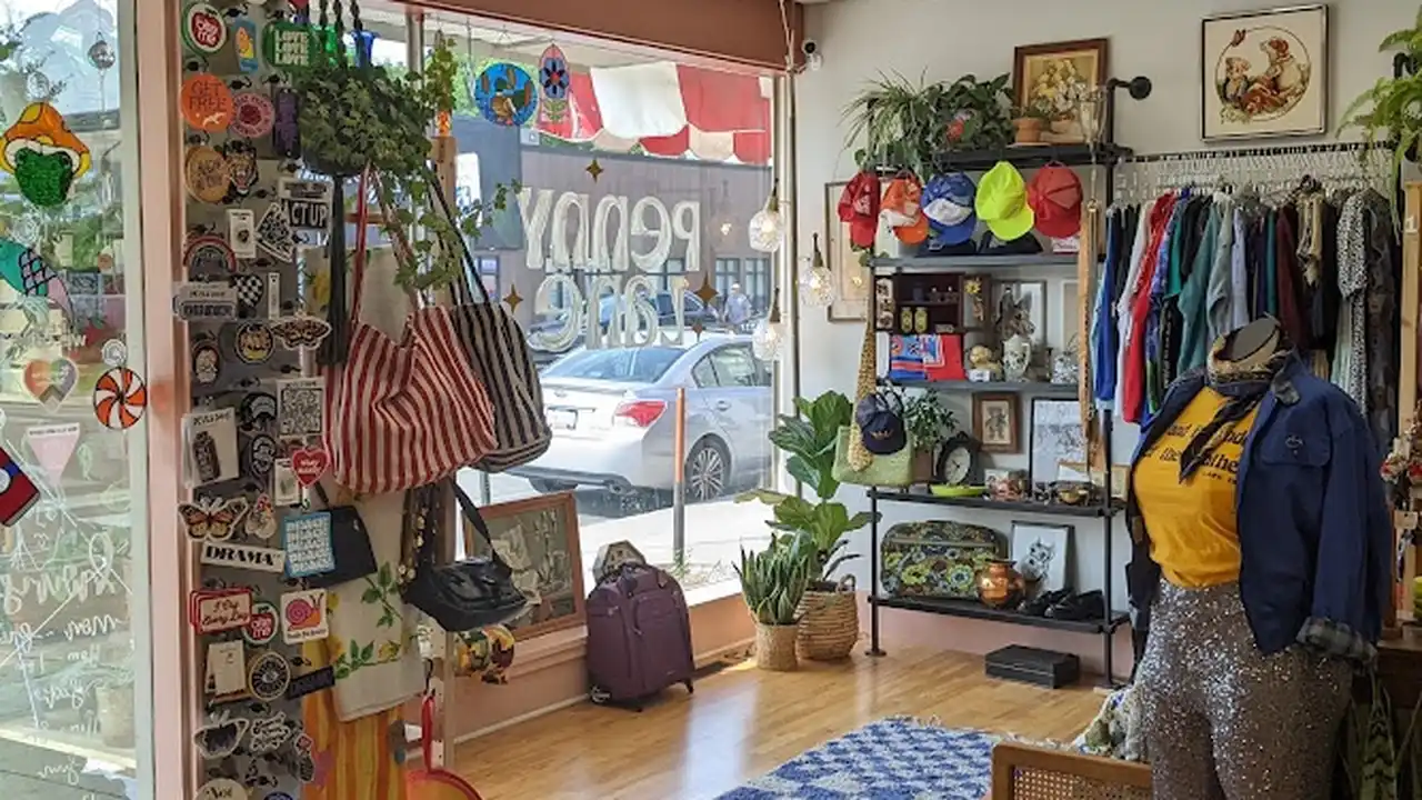 Consignment store in Traverse City, Michigan: penny lane